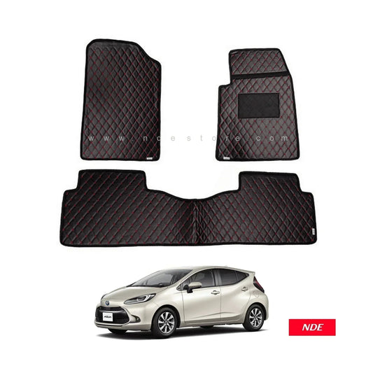 FLOOR MAT PREMIUM QUALITY FLAT 7D STYLE FOR TOYOTA AQUA - ndestore.com