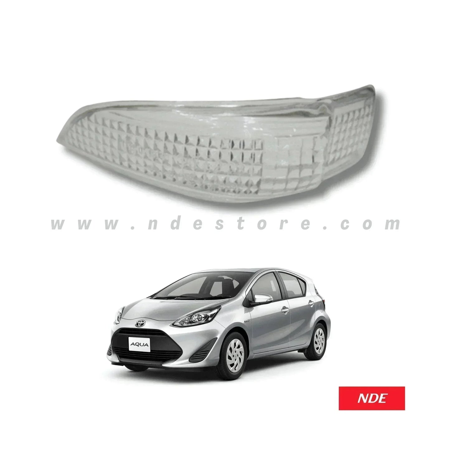 SIDE MIRROR TURN SIGNAL LIGHT LENS COVER FOR TOYOTA AQUA - ndestore.com