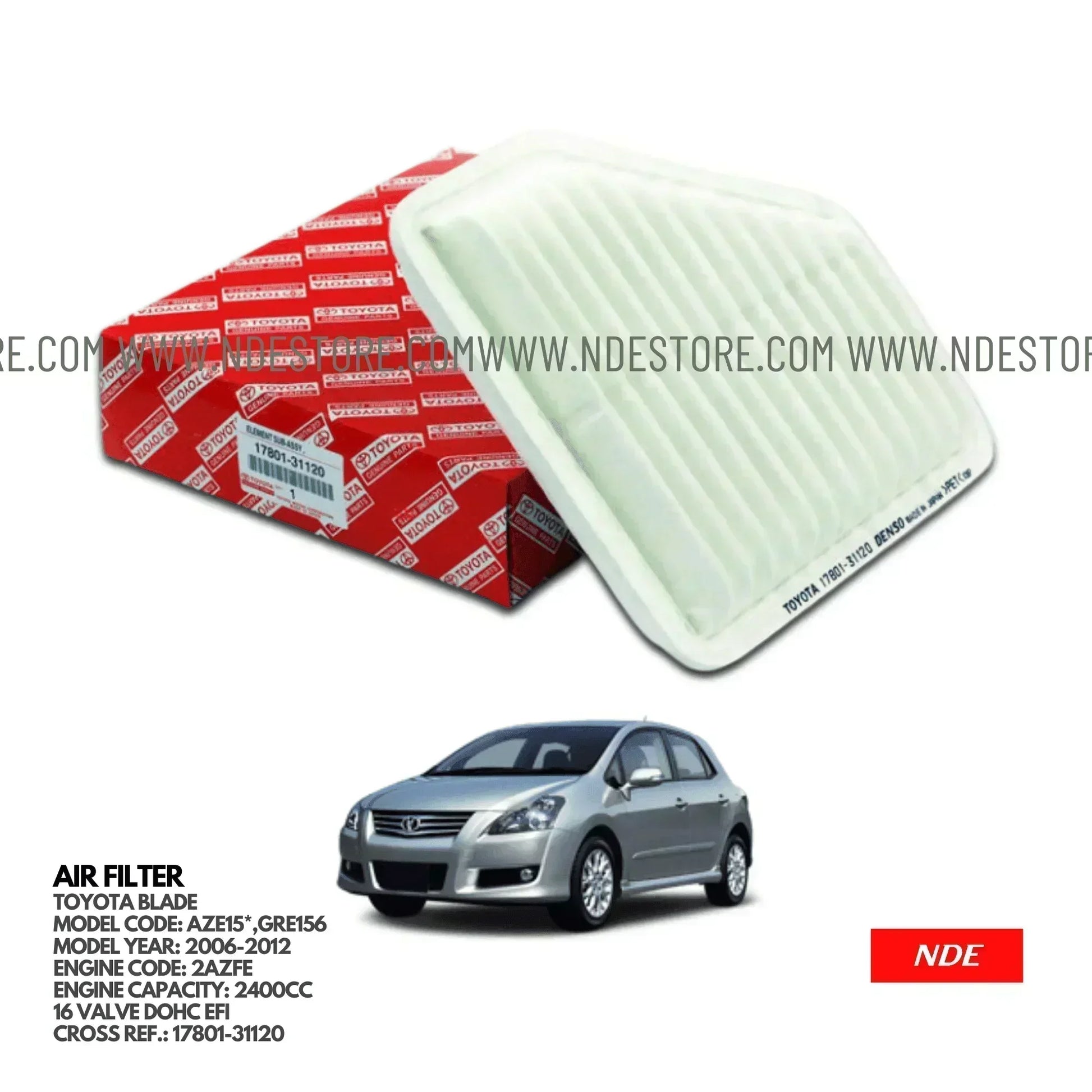 AIR FILTER ELEMENT GENUINE FOR TOYOTA BLADE (2006-2012) - ndestore.com