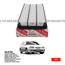 AIR FILTER ELEMENT GENUINE FOR TOYOTA CALDINA (1997-2002) - ndestore.com
