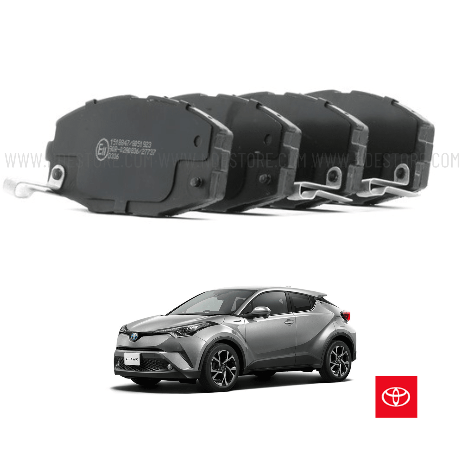 BRAKE DISC PAD SET FRONT GENUINE FOR TOYOTA C-HR - ndestore.com