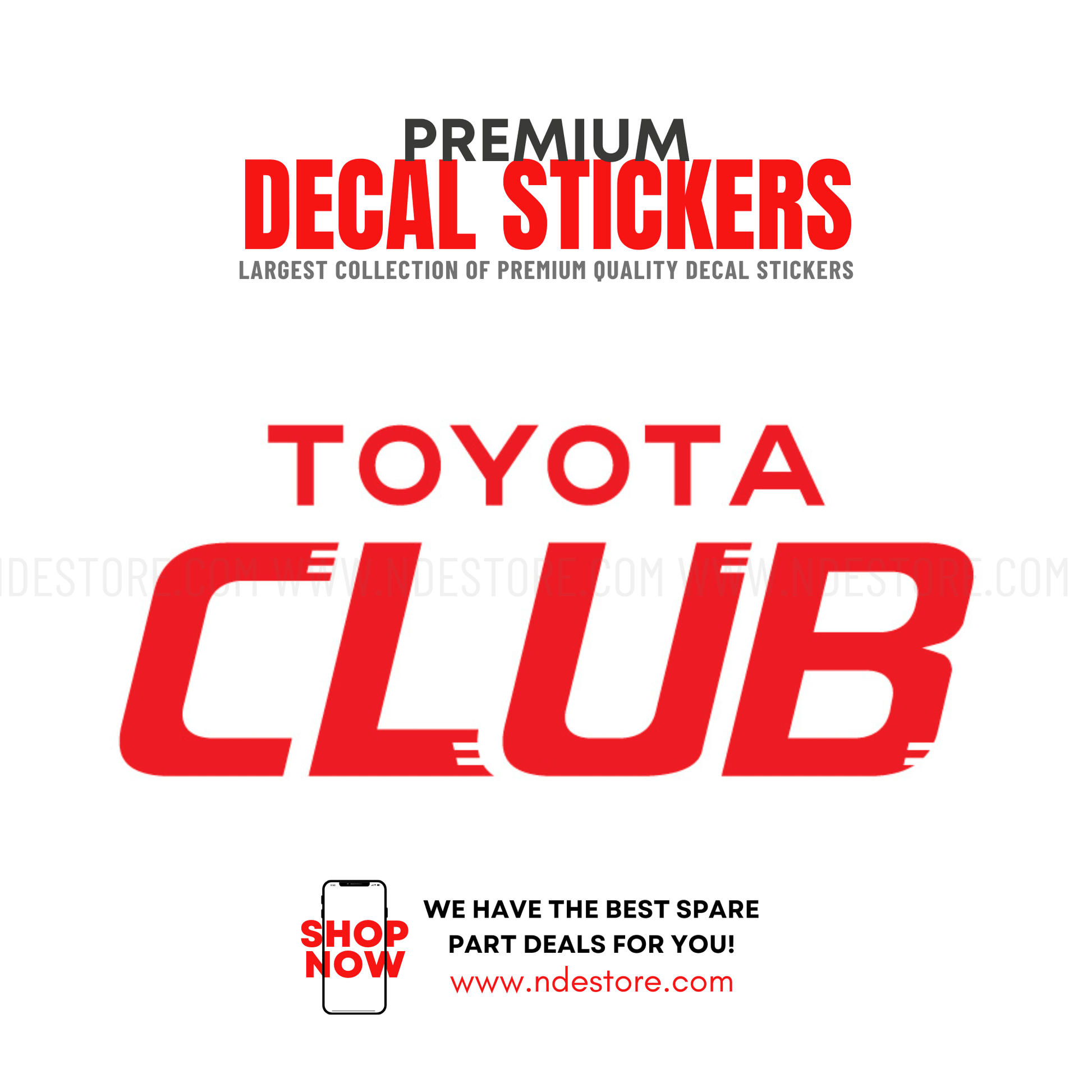 STICKER TOYOTA CLUB - ndestore.com