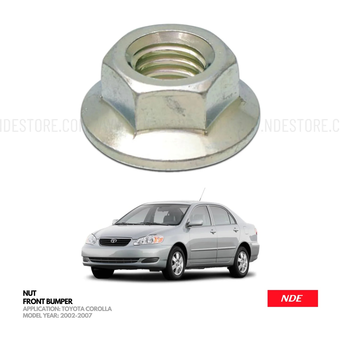 BUMPER FRONT NUT FOR TOYOTA COROLLA (2002-2008) - ndestore.com