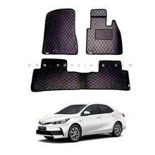 FLOOR MAT FLAT 7D STYLE BLACK FOR TOYOTA COROLLA (2008-2025) - ndestore.com