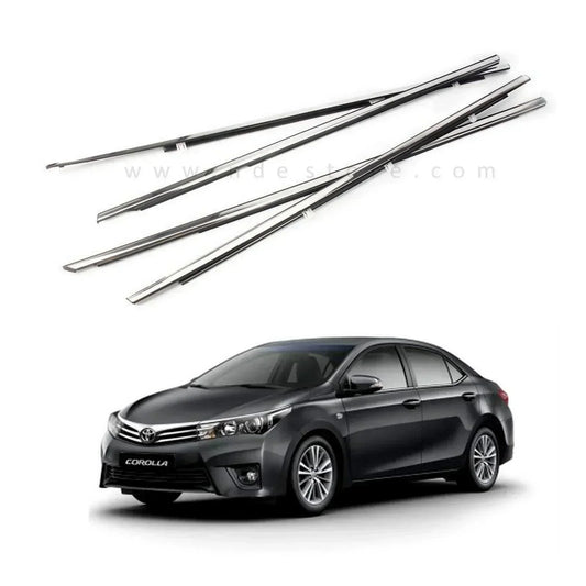WEATHER STRIP CHROME COVER FOR TOYOTA COROLLA (2008-2025) - ndestore.com