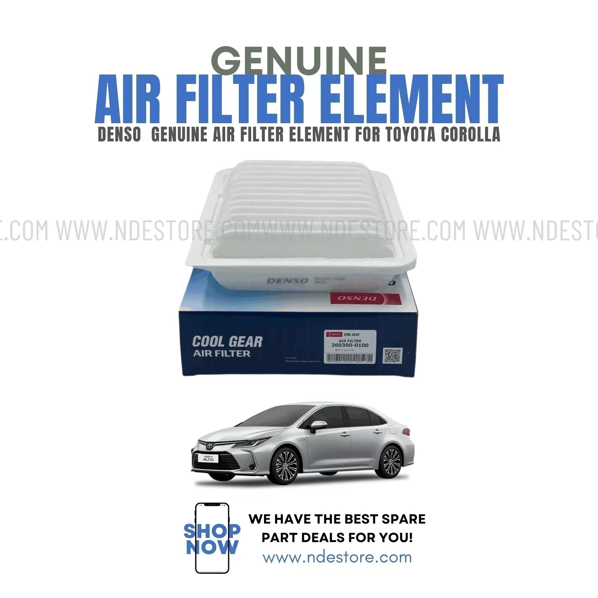 ESSENTIAL FILTER PACK DENSO FOR TOYOTA COROLLA, ALTIS, GRANDE, ALTIS X, GRANDE X - ndestore.com