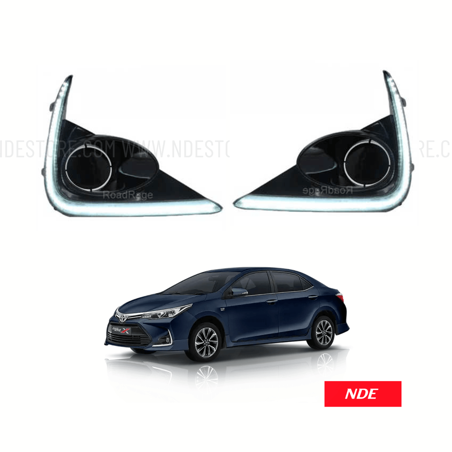 FOG LIGHT WITH DRL SMD COVERS FOR TOYOTA COROLLA X (2021-2025) - ndestore.com