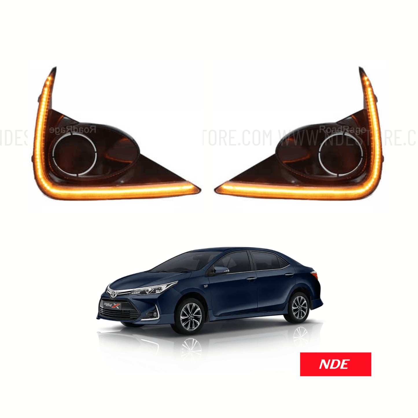 FOG LIGHT WITH DRL SMD COVERS FOR TOYOTA COROLLA X (2021-2025) - ndestore.com