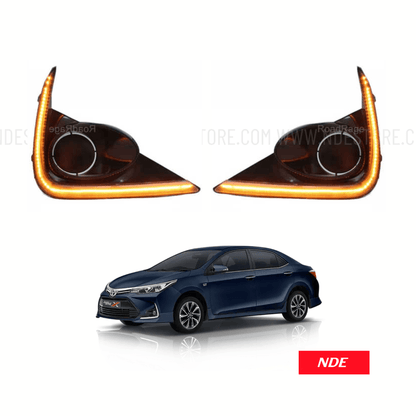 FOG LIGHT WITH DRL SMD COVERS FOR TOYOTA COROLLA X (2021-2025) - ndestore.com