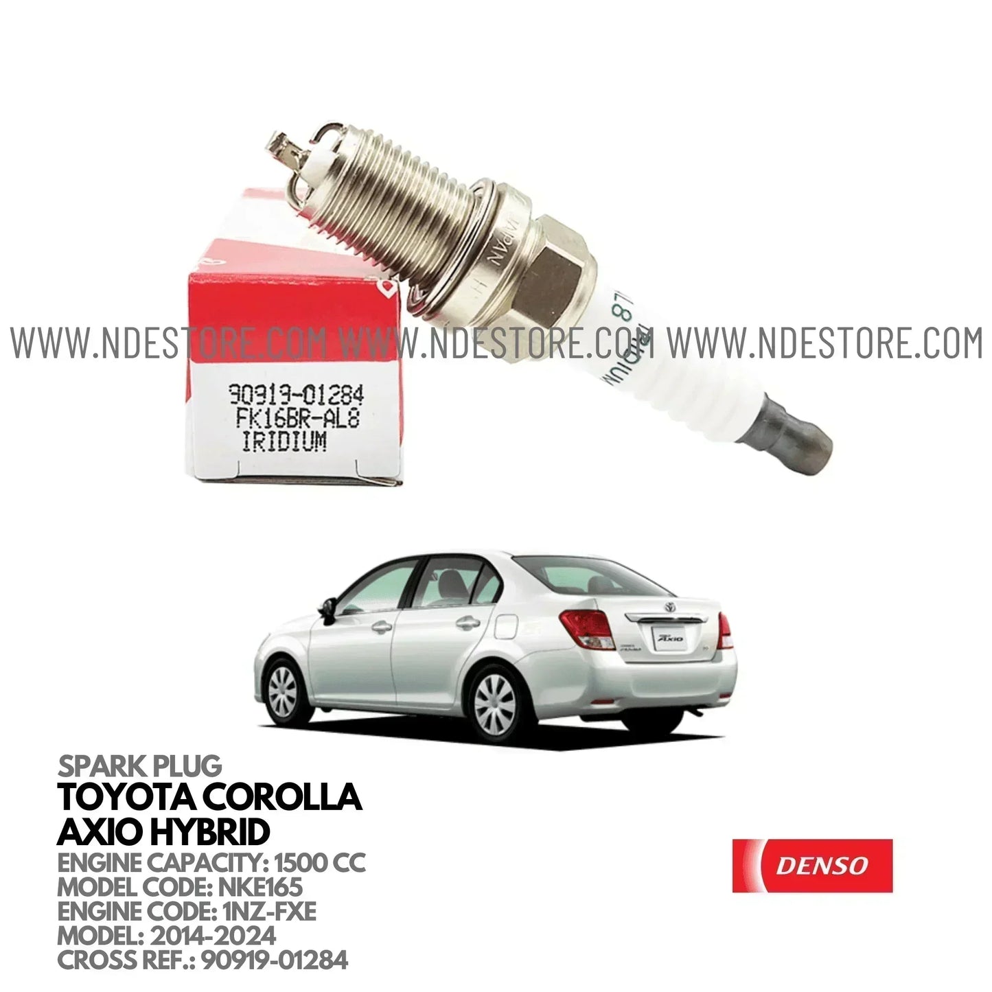 SPARK PLUG, TOYOTA GENUINE FOR TOYOTA AXIO HYRID (2013-2014) - ndestore.com