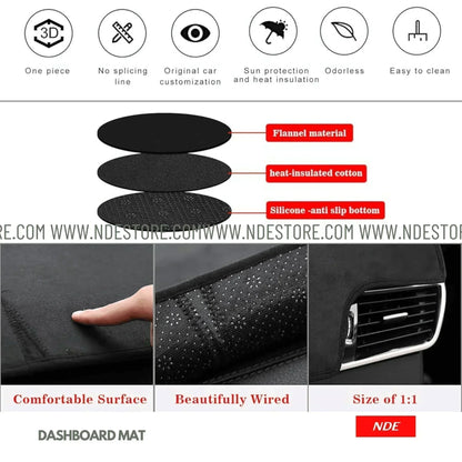 DASHBOARD TYPE PREMIUM QUALITY VELVET MATERIAL FOR TOYOTA COROLLA - ndestore.com