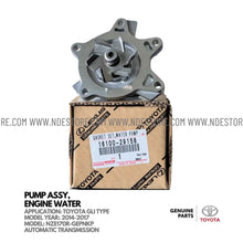 WATER PUMP ASSY GENUINE FOR TOYOTA COROLLA GLI (2014-2017) - ndestore.com