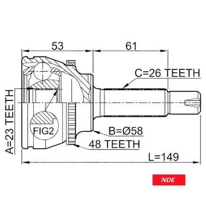 CV JOINT KIT OUTER FOR TOYOTA COROLLA (2005-2008)