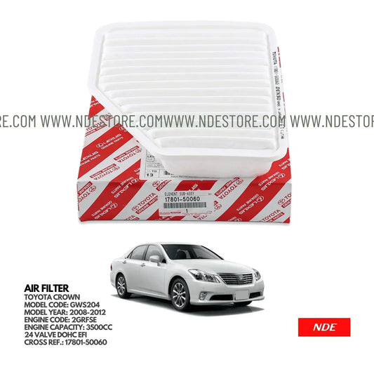 AIR FILTER ELEMENT GENUINE FOR TOYOTA CROWN (2008-2012) - ndestore.com