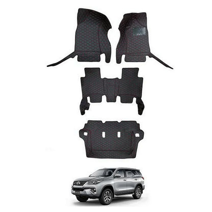FLOOR MAT 7D FLAT STYLE FOR TOYOTA FORTUNER (2016-2025) - ndestore.com
