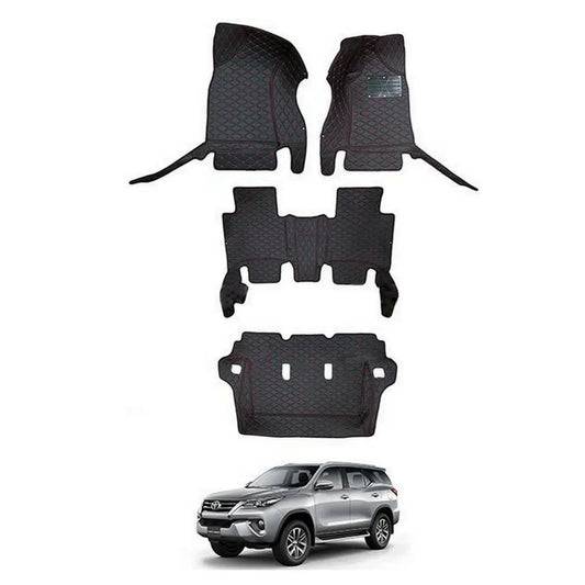 FLOOR MAT 7D FLAT STYLE FOR TOYOTA FORTUNER (2016-2025) - ndestore.com