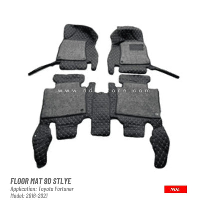 FLOOR MAT 9D STYLE FOR TOYOTA FORTUNER (2016-2025) - ndestore.com