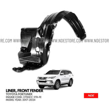 FENDER SHIELD LINER IMPORTED FOR TOYOTA FORTUNER - ndestore.com
