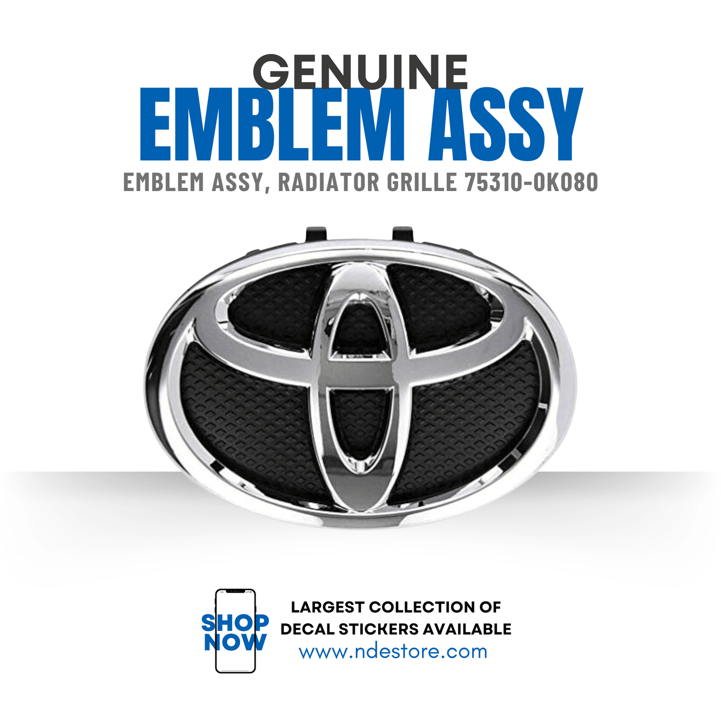 EMBLEM ASSY RADIATOR GRILLE GENUINE FOR TOYOTA FORTUNER - ndestore.com