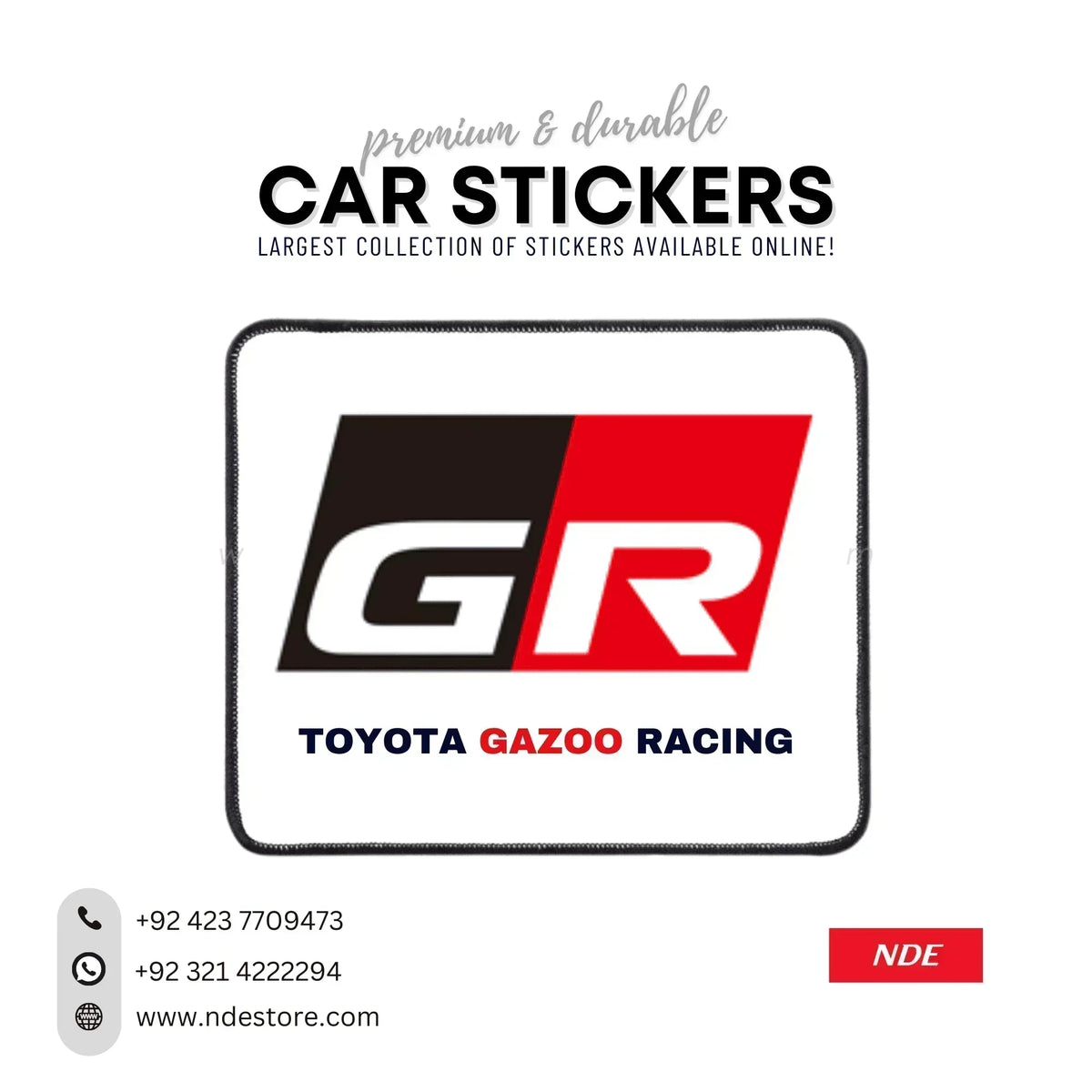 GR sport racing car sticker in custom colors and sizes