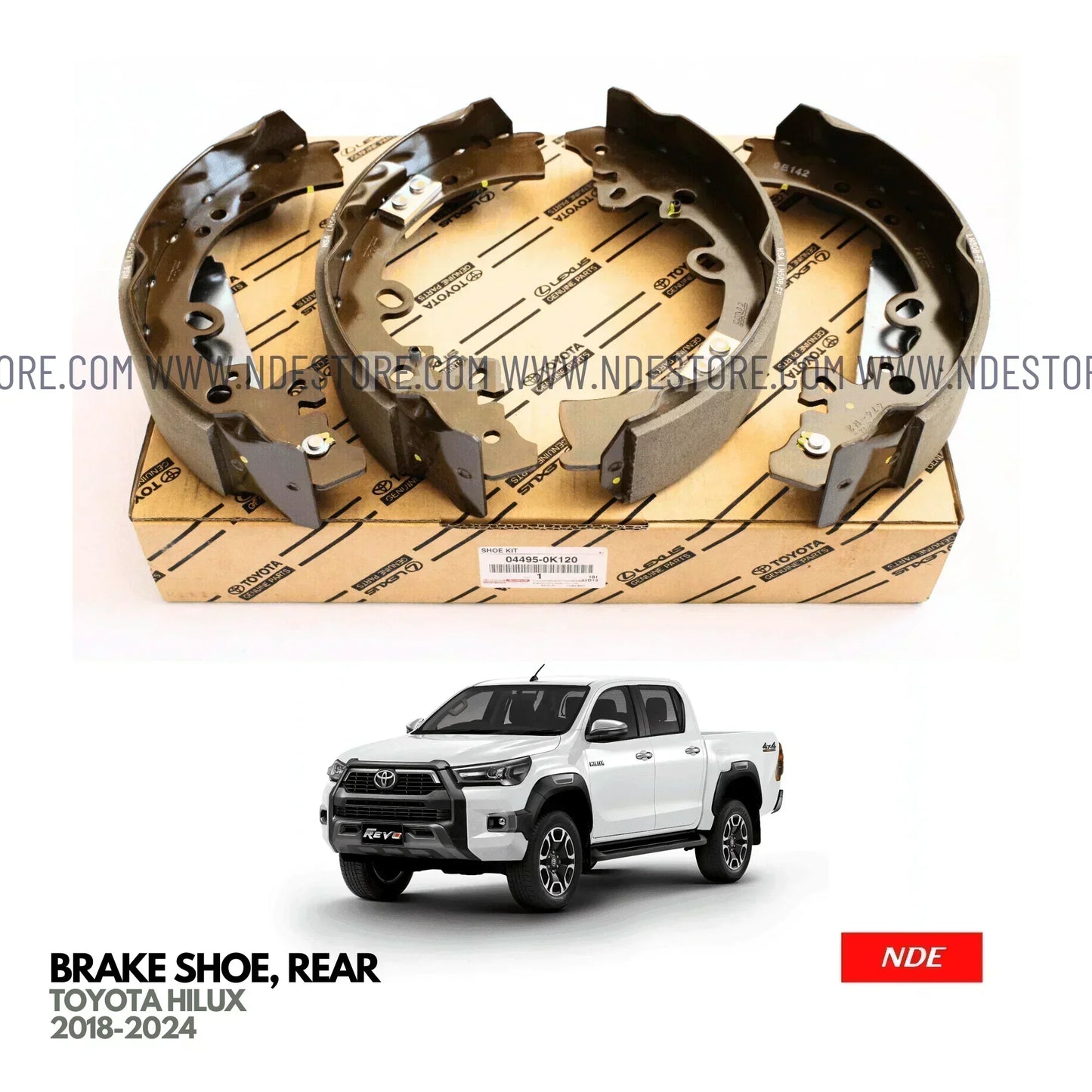 BRAKE SHOE KIT REAR GENUINE FOR TOYOTA HILUX REVO - ndestore.com