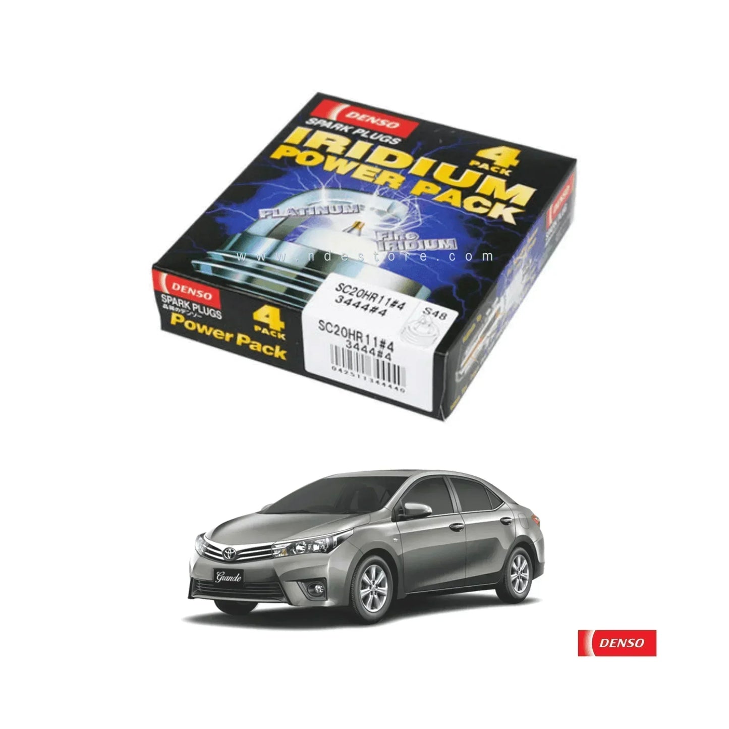 SPARK PLUG DENSO IRIDIUM FOR TOYOTA COROLLA GRANDE 1.8 (4 PIECES) - ndestore.com