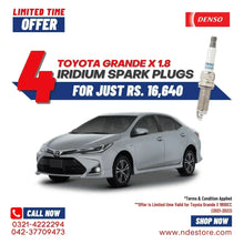SPARK PLUG DENSO IRIDIUM FOR TOYOTA COROLLA GRANDE X (4 PIECES) - ndestore.com