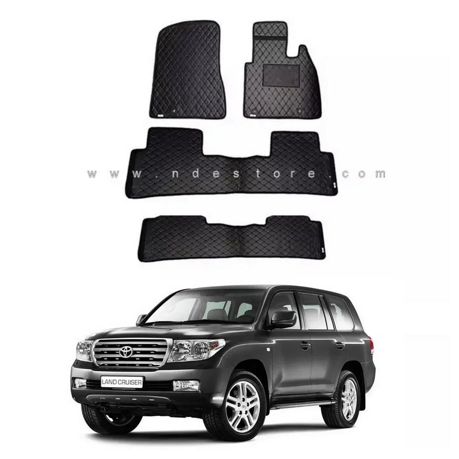 FLOOR MAT PREMIUM QUALITY FLAT 7D STYLE FOR TOYOTA LAND CRUISER - ndestore.com