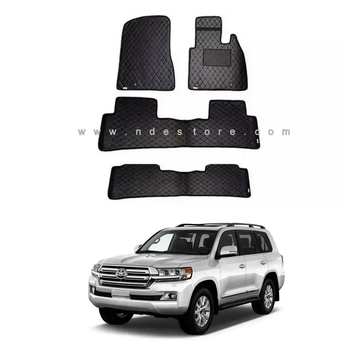 FLOOR MAT PREMIUM QUALITY FLAT 7D STYLE FOR TOYOTA LAND CRUISER - ndestore.com