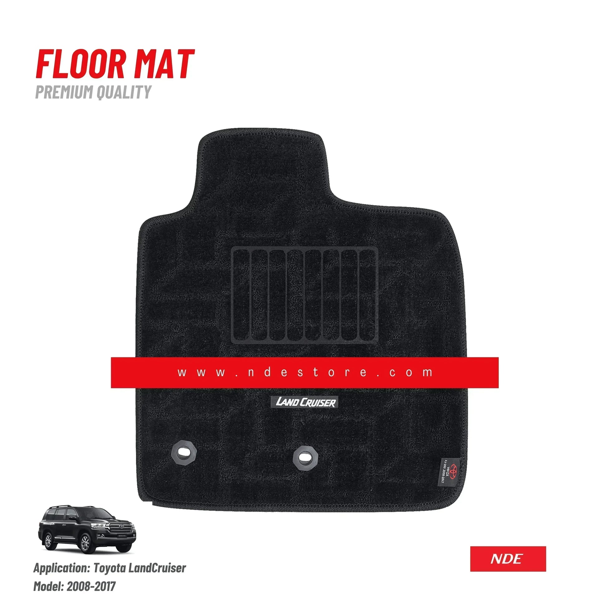 FLOOR MAT CARPET TYPE FOR TOYOTA LAND CRUISER (2009-2025) - ndestore.com