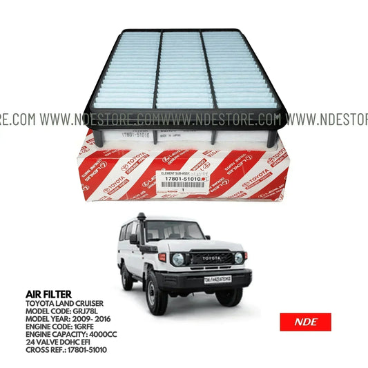 AIR FILTER ELEMENT GENUINE FOR TOYOTA LAND CRUISER GRJ78 (2009-2016) - ndestore.com