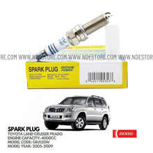 SPARK PLUG DENSO FOR TOYOTA LAND CRUISER PRADO 4000CC (2005-2009) - ndestore.com