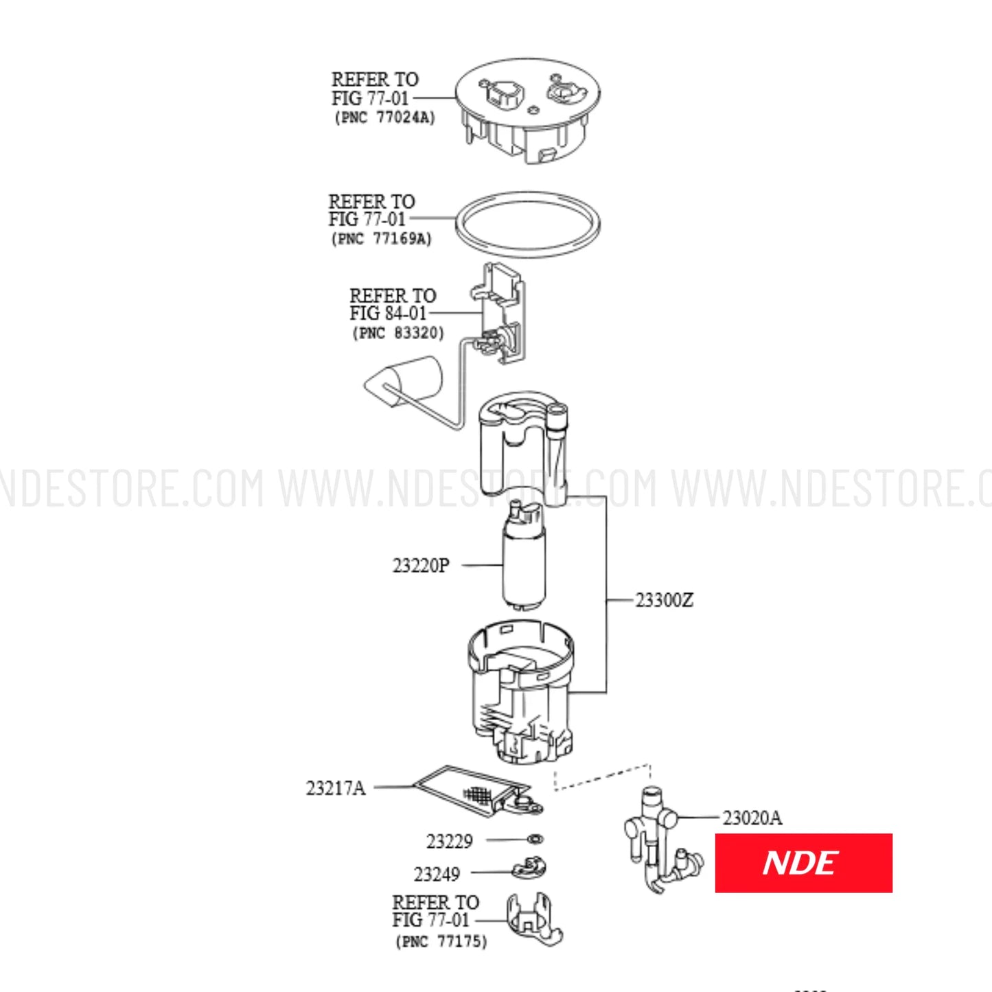 FUEL PUMP MOTOR FOR TOYOTA LAND CRUISER PRADO (2002-2005) - ndestore.com