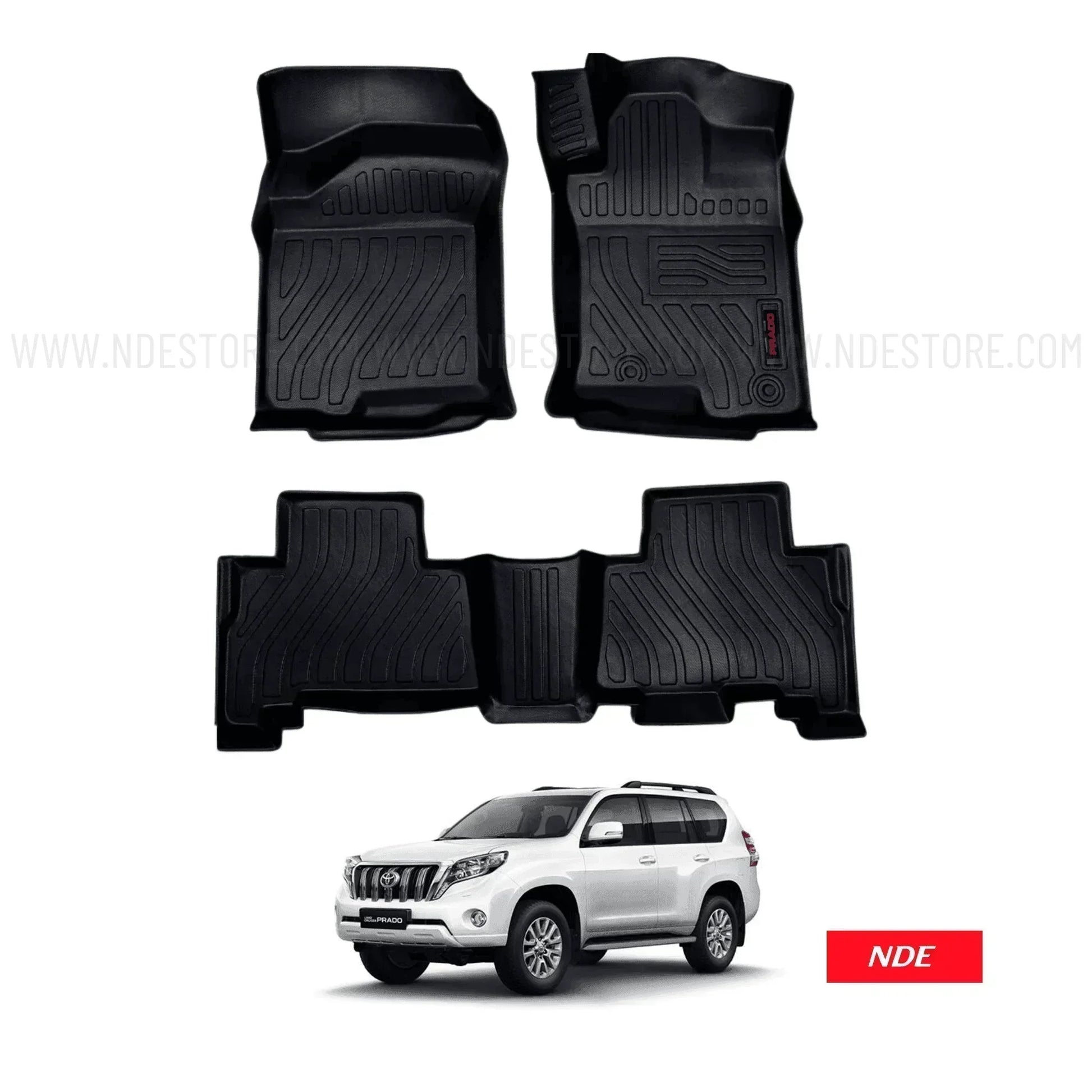 FLOOR MAT TPE STYLE PREMIUM QUALITY FOR TOYOTA LAND CRUISER PRADO - ndestore.com