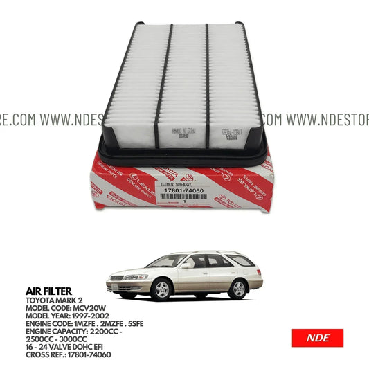AIR FILTER ELEMENT GENUINE FOR TOYOTA MARK 2 (1997-2002) - ndestore.com