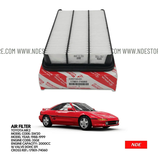 AIR FILTER ELEMENT GENUINE FOR TOYOTA MR 2 (1988-1999) - ndestore.com