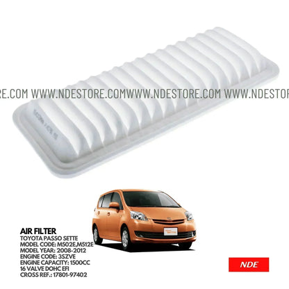 AIR FILTER ELEMENT IMPORTED FOR TOYOTA PASSO 1300CC (2004-2010) - ndestore.com