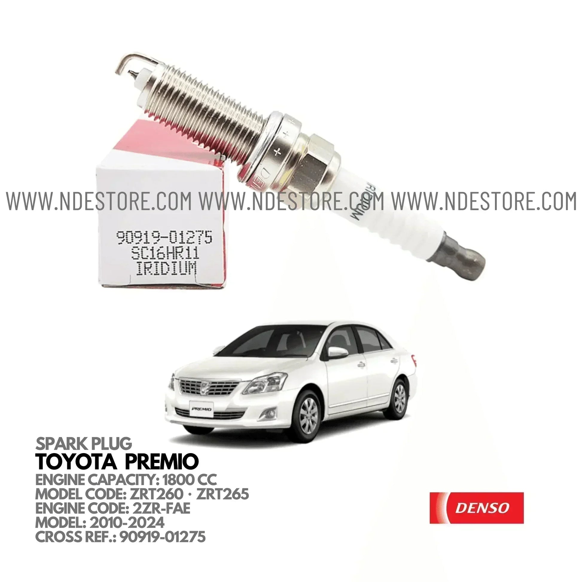 SPARK PLUG FOR TOYOTA PREMIO 1800CC (2010-ONWARDS) - ndestore.com