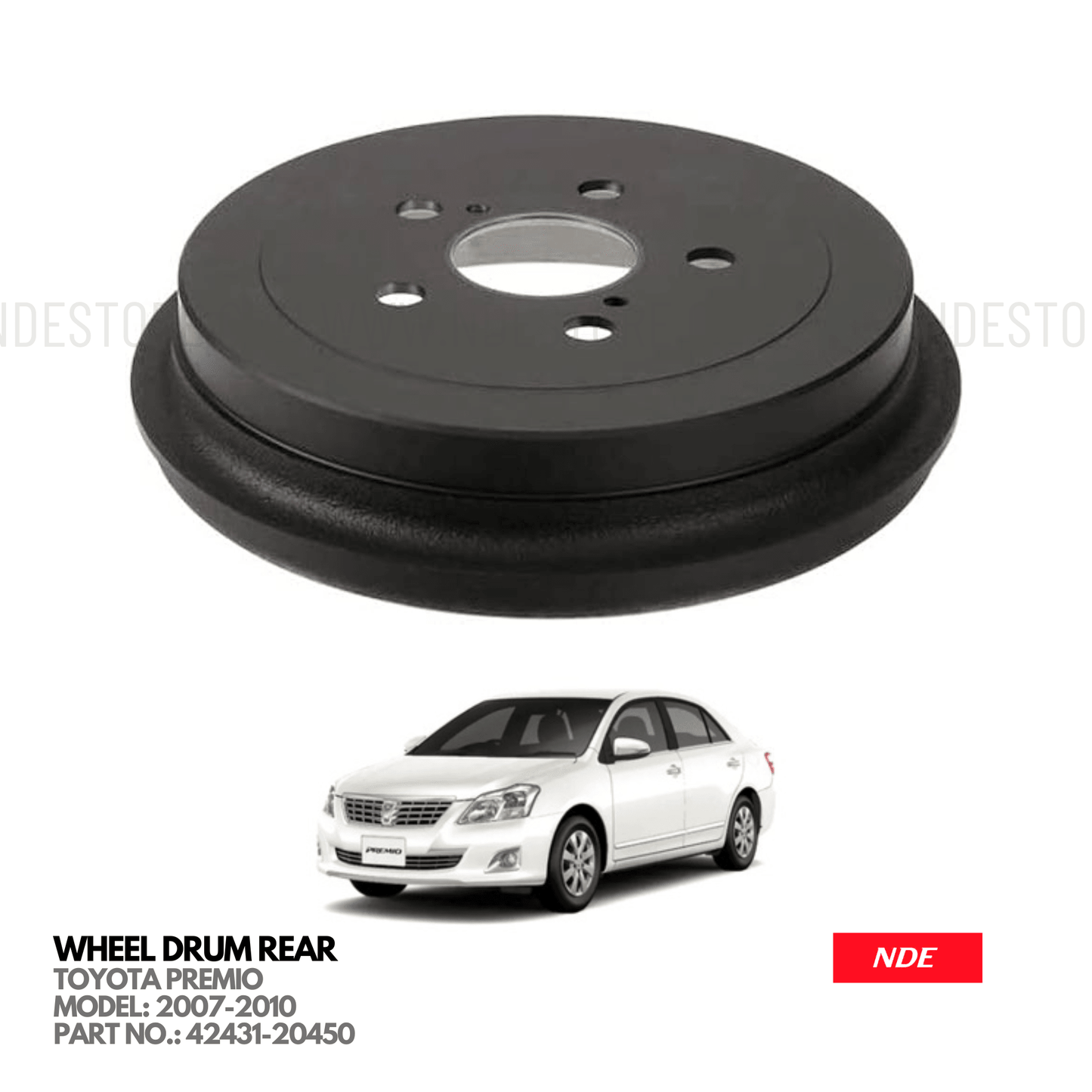 BRAKE WHEEL DRUM REAR GENUINE FOR TOYOTA PREMIO - ndestore.com