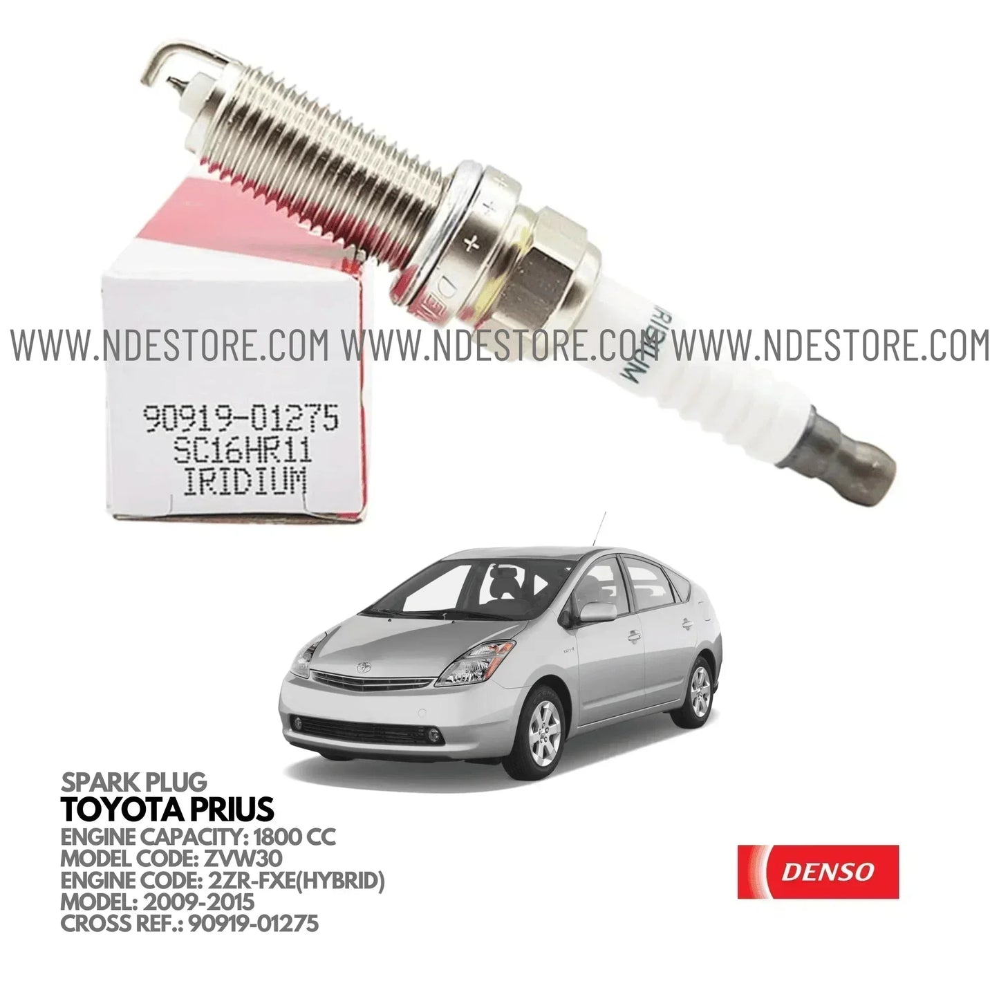 SPARK PLUG DENSO FOR TOYOTA PRIUS 1800CC (2009-2015) - ndestore.com