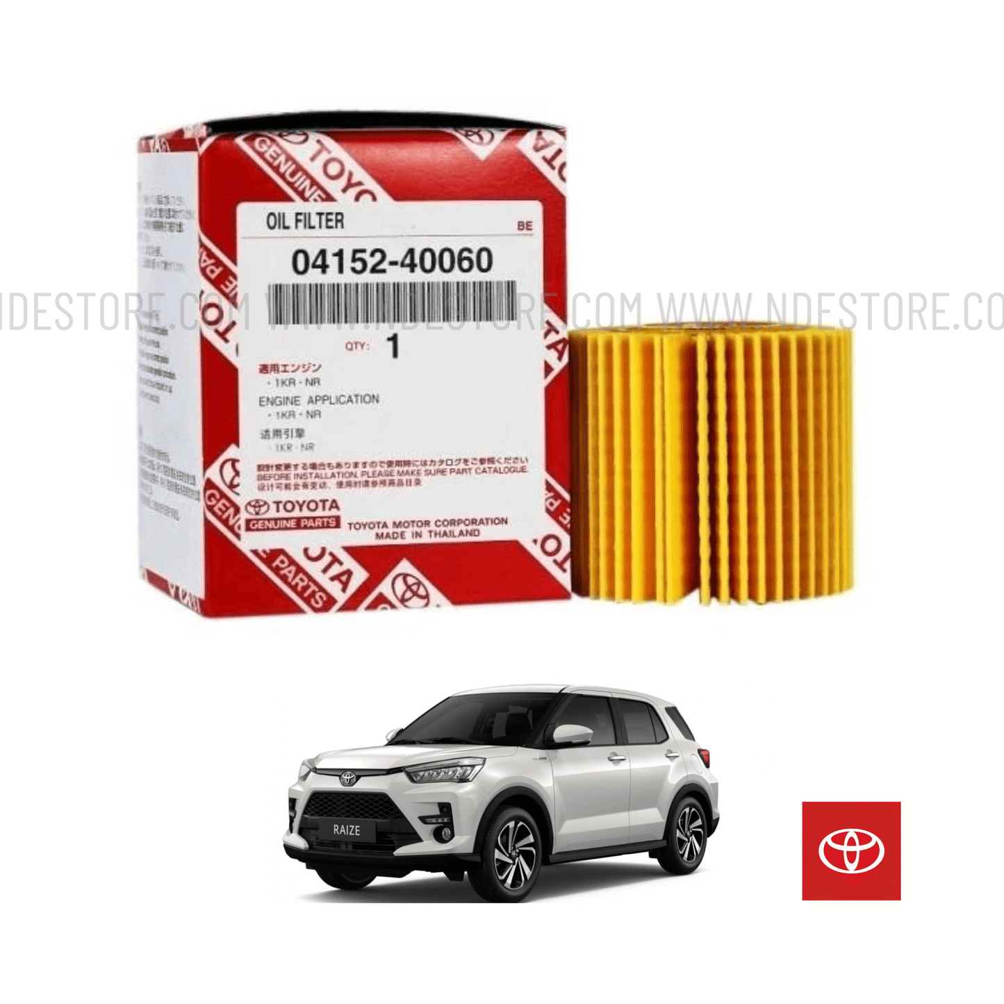 OIL FILTER GENUINE FOR TOYOTA RAIZE - ndestore.com