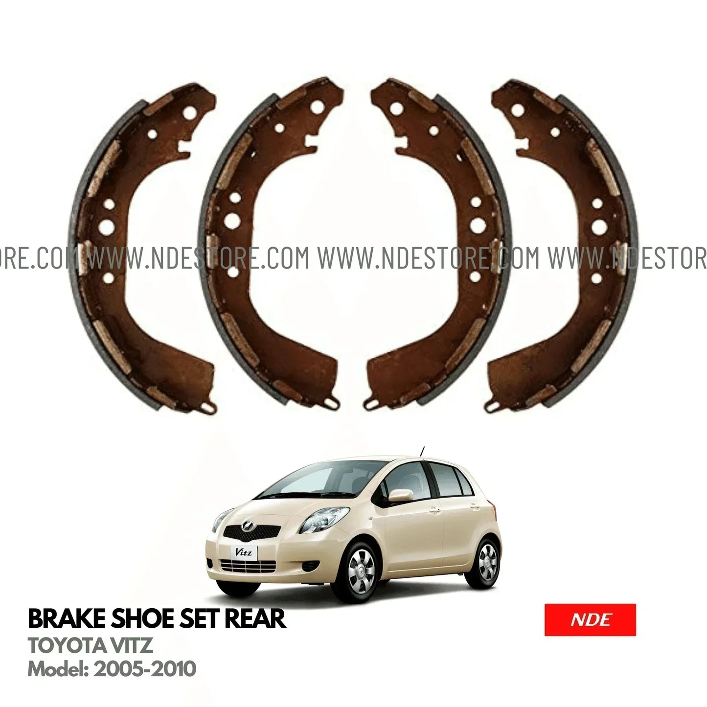 BRAKE SHOE KIT REAR GENUINE FOR TOYOTA VITZ (2005-2010) - ndestore.com