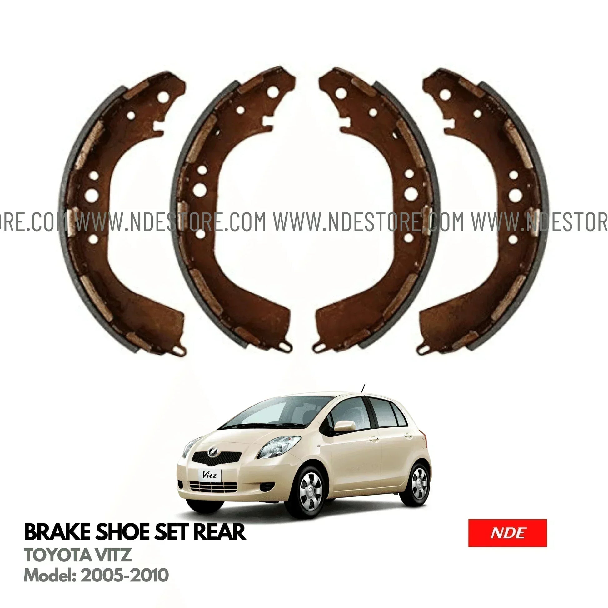 BRAKE SHOE KIT REAR GENUINE FOR TOYOTA VITZ (2005-2010) - ndestore.com