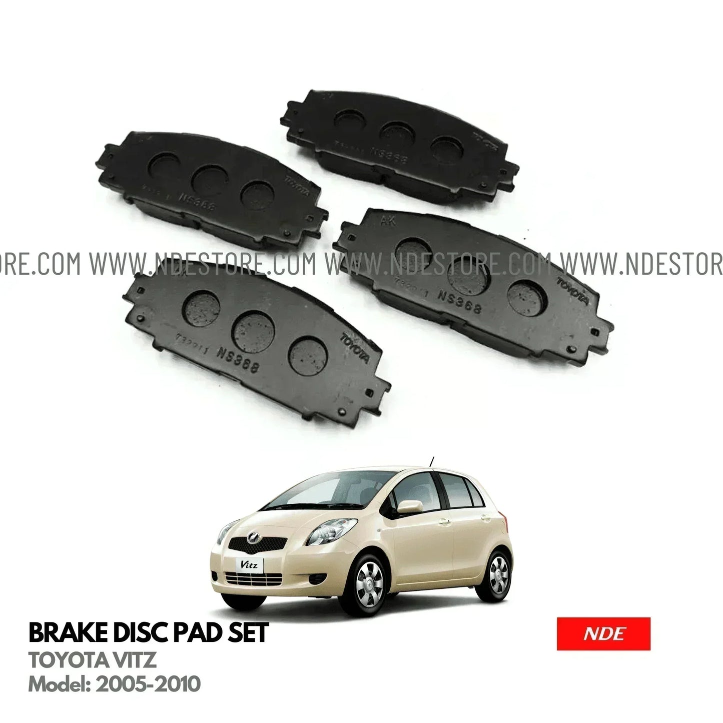 BRAKE DISC PAD SET FRONT GENUINE FOR TOYOTA VITZ (2005-2010) - ndestore.com