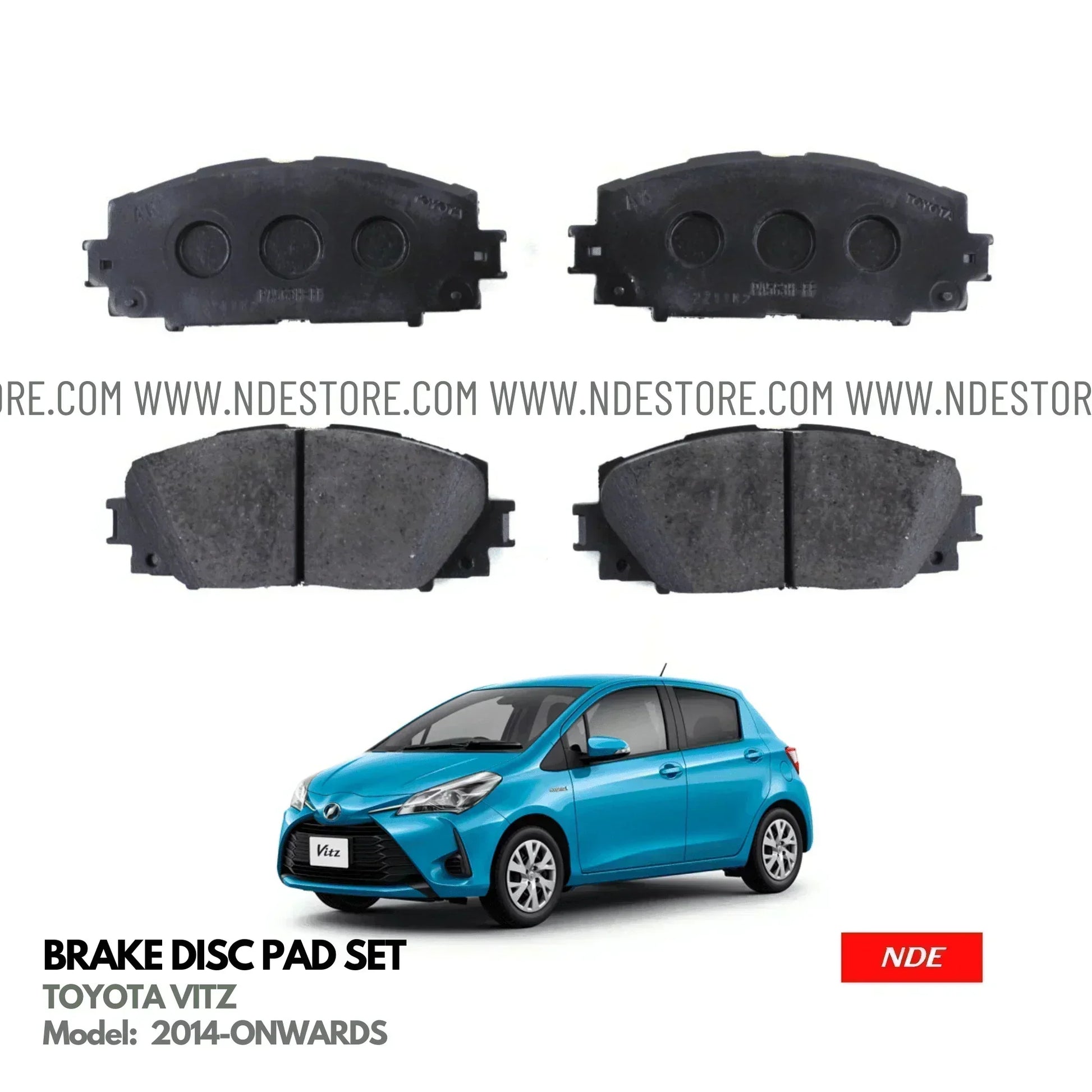 BRAKE DISC PAD FRONT GENUINE FOR TOYOTA VITZ (2014-ONWARDS) - ndestore.com