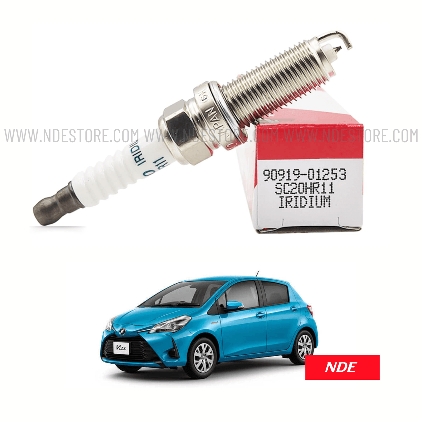 SPARK PLUG IRIDIUM DENSO FOR TOYOTA VITZ (1000CC, 2018-2025) - ndestore.com