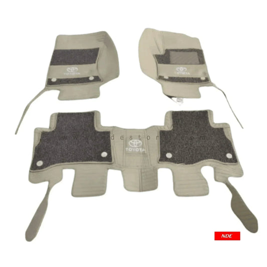 FLOOR MAT 10D BEIGE WITH TOYOTA LOGO FOR TOYOTA YARIS - ndestore.com