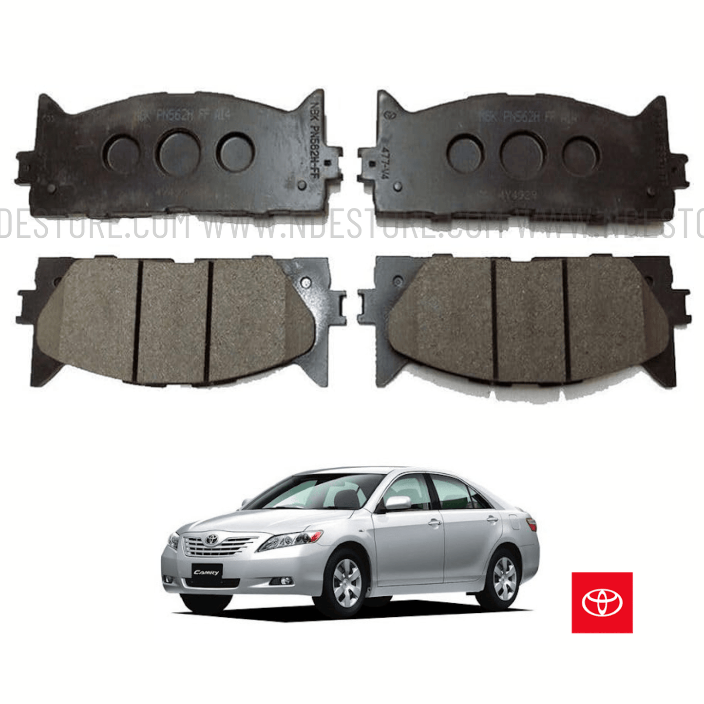 BRAKE DISC PAD SET FRONT GENUINE FOR TOYOTA CAMRY (2006-2008) - ndestore.com