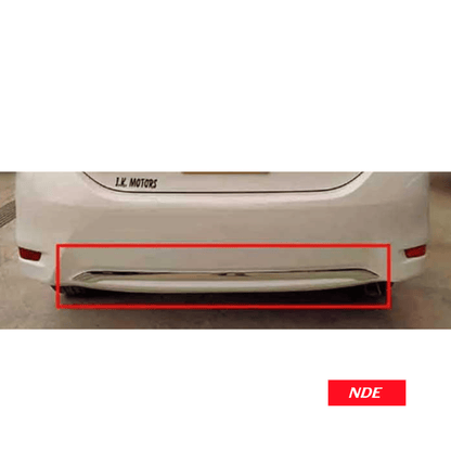 BUMER REAR LOWER CHROME GARNISH FOR TOYOTA COROLLA - ndestore.com