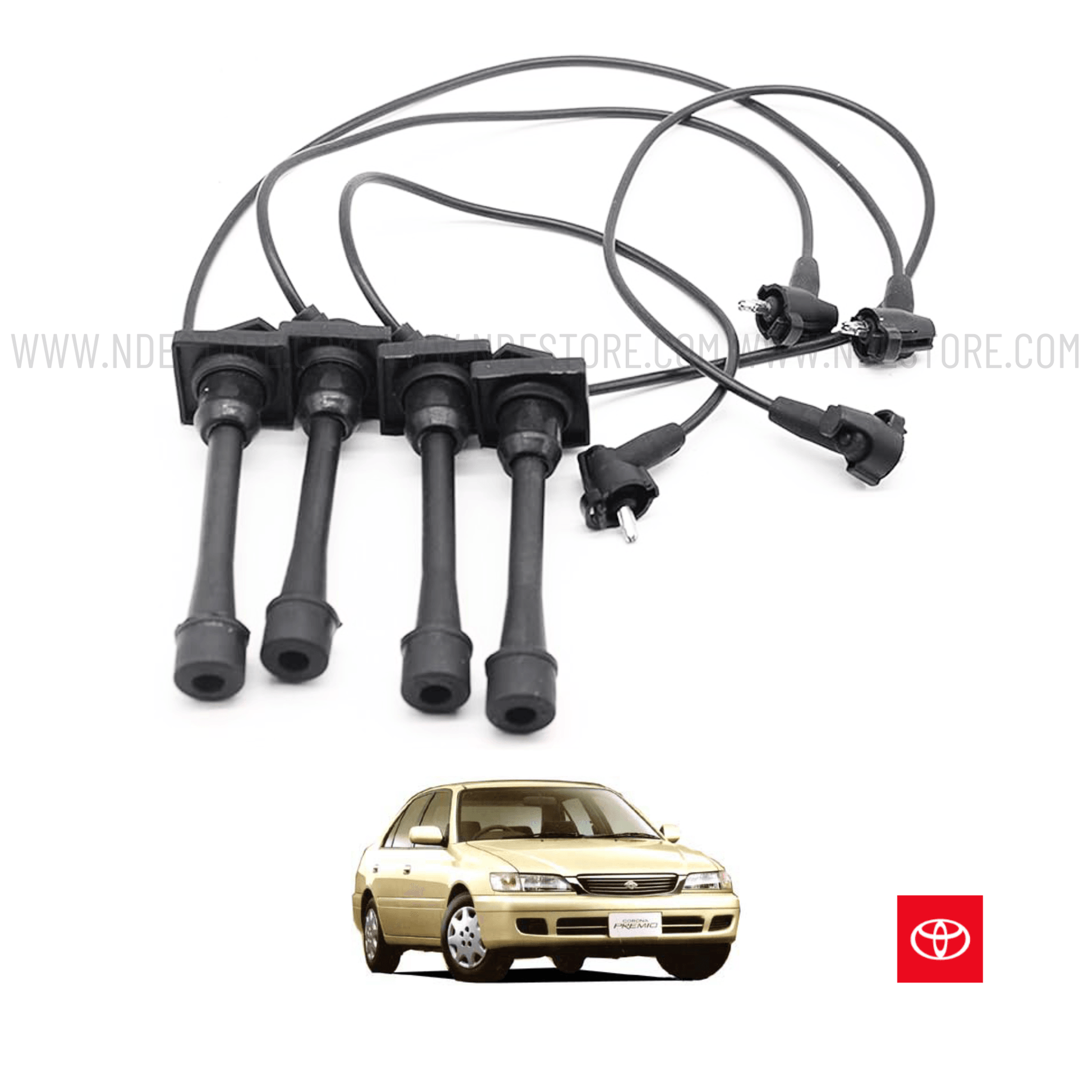 COIL CORD SET WIRE RESISTIVE GENUINE FOR TOYOTA CORONA (1996-2001) - ndestore.com